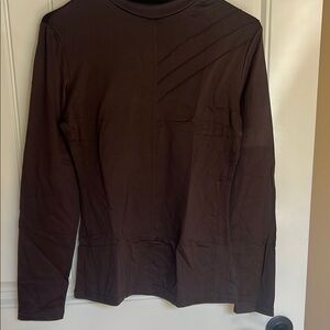 Women’s turtleneck, long sleeve shirt, lightweight base layer slim fit top